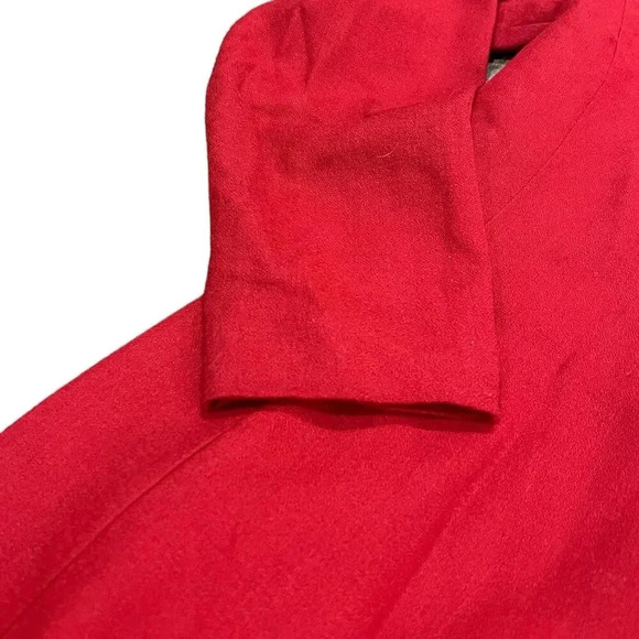 J.G. Hook Red Vintage Wool Cocktail Dress 12 - Picture 2 of 3